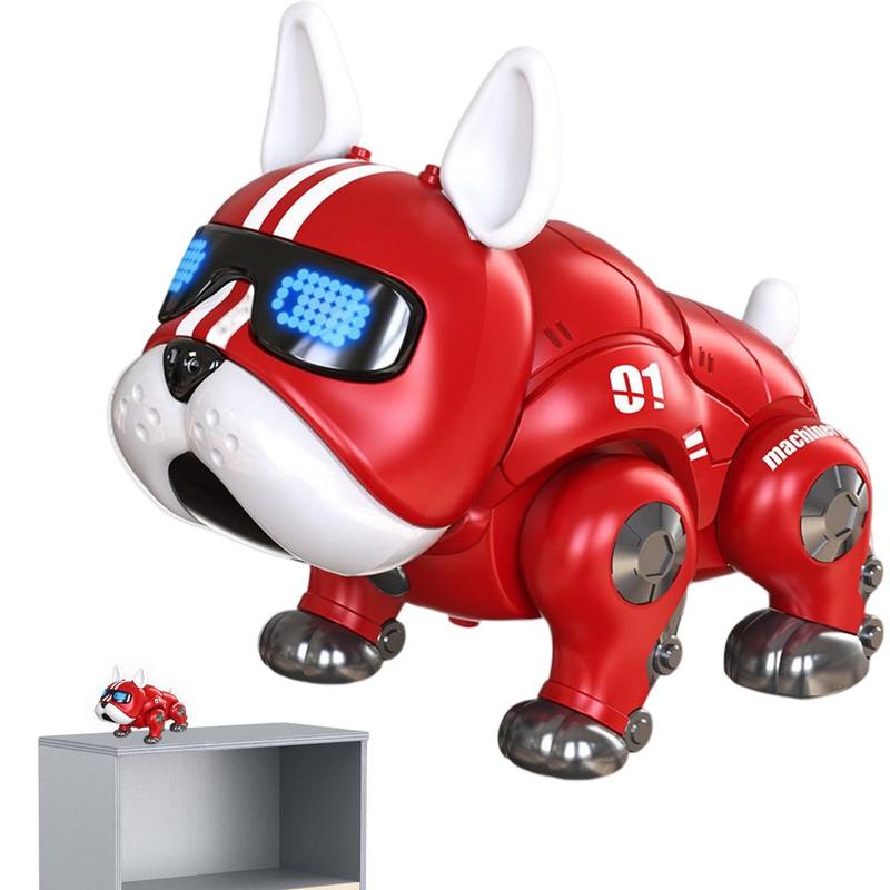 조명이 있는 전자 로봇 개 로봇, 내구성 강한 전기 애완 동물 로봇 개 장난감, 어린이용 스마트 교육 춤 로봇